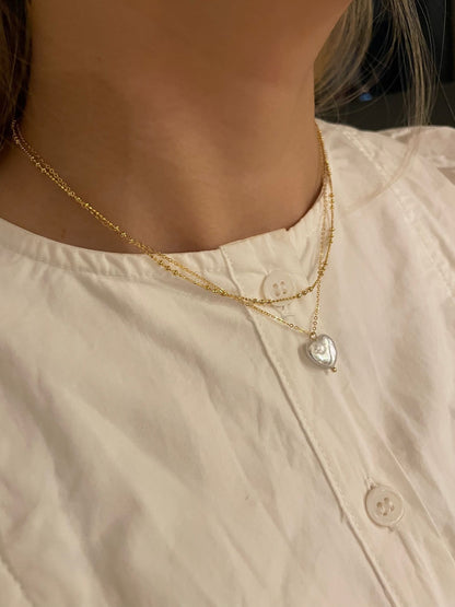 Heart Baroque Pearl Necklace