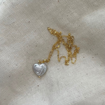 Heart Baroque Pearl Necklace