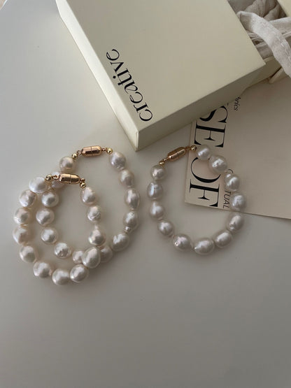 Golden Harmony Pearl Bracelet