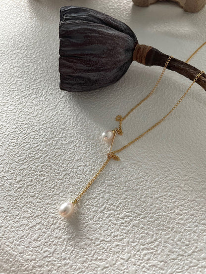 Twin Drift Pearl Necklace