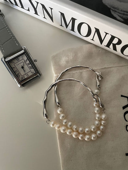 Lunar Arc Pearl Bracelet