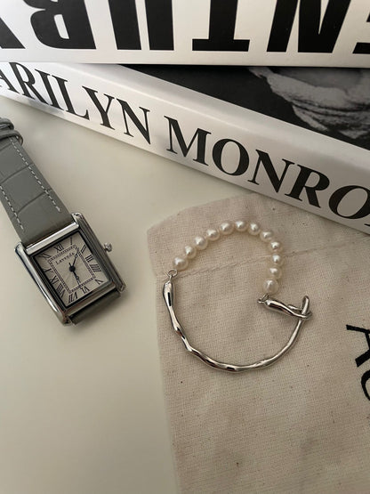 Lunar Arc Pearl Bracelet