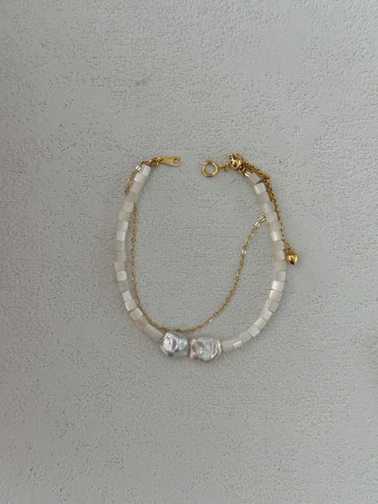Shell Harmony Double Bracelet