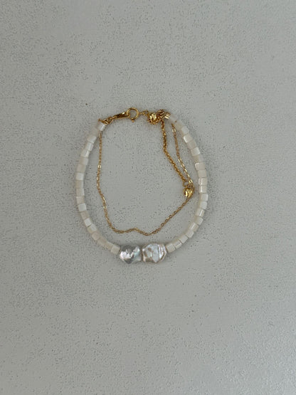 Shell Harmony Double Bracelet