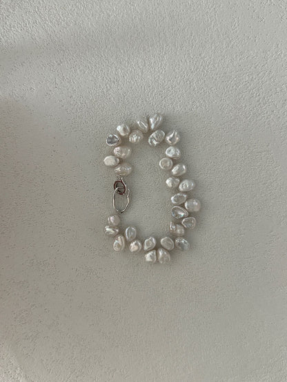 Baroque Halo Silver Bracelet