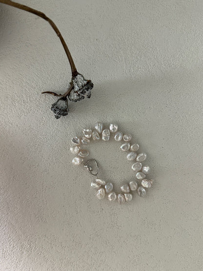 Baroque Halo Silver Bracelet