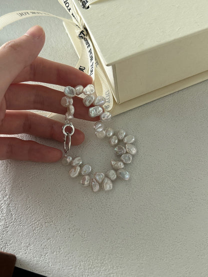 Baroque Halo Silver Bracelet